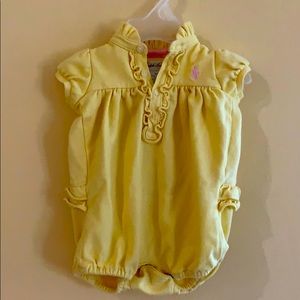 Ralph Lauren 3M girls onesie yellow